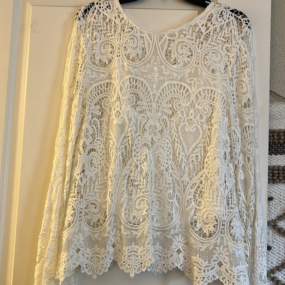 Lace top with under tank